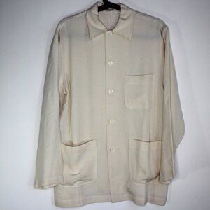Equipment Mens Medium Flowy Silk Textured Button Up Shirt NEW A1688